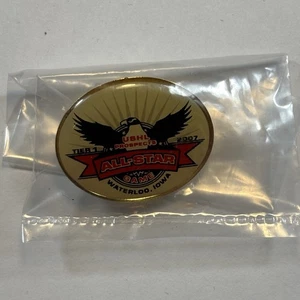 2007 USHL All Star Game Waterloo Black Hawks Pin Button (B) - Picture 1 of 2