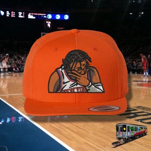 Orange Knicks J. Brunson Snapback Hat - Picture 1 of 2