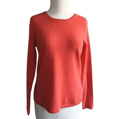 Suéter Kinross Cachemira Top Rojo Manga Larga Cuello Redondo Pullover M Foto 1 de 4