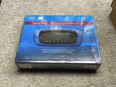 Cisco Linksys E3000 High Performance Wireless-N Router Dual Band New Sealed - Image 1 of 4