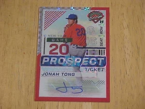 Jonah Tong 2024 Panini Prospect Edition Rookie AUTO 04/99 New York Mets - Picture 1 of 2