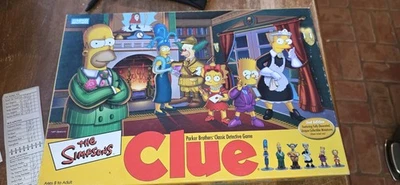 The Simpsons Clue Board Game 2002 Hasbro used missing slingshot collectible game - Image 1 of 4