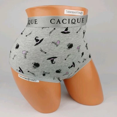 LANE BRYANT CACIQUE PLUS 14/16 ALGODÓN CALZONCILLOS COMPLETOS BRAGAS HALLOWEEN Sombrero de Bruja Foto 1 de 4