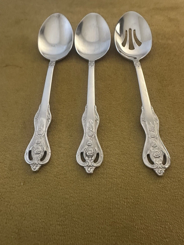 Cucharas para servir Royal Alister Heritage como nuevas de acero inoxidable 18/10 (3) Foto 1 de 4