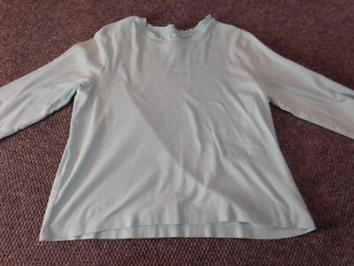 Orvis Womens Blouse Medium blue pullover classic casual top cotton - Image 1 of 4