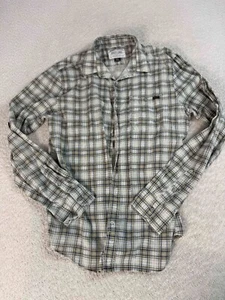 Volcom Workwear Mens Cotton Blend Plaid Long Sleeve Multi Button Up Shirt Medium - Picture 1 of 6