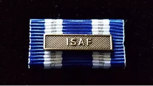 Ordensspange NATO Einsatzmedaille ISAF Bandschnalle Bandspange Bundeswehr BW - Bild 1 von 2