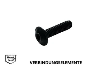 Schwarze Flanschschrauben ISO 7380 ISK mit FLANSCH EDELSTAHL A2 SCHWARZ M2-M6 - Bild 1 von 1