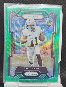 2023 Panini Prizm Football Tre Tucker Green Wave Rookie RC #362 Rifrattore - Foto 1 di 2