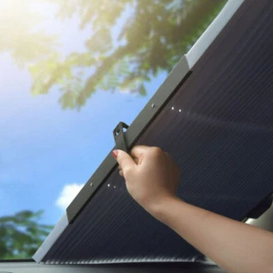 Black Sunshades Windshield Curtains Sun Visor Sun Shades Cover Auto Accessories - Picture 1 of 12