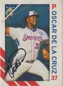 2019 Tennessee Smokies Oscar De La Cruz Autograph Auto RC Rookie Chicago Cubs - Bild 1 von 1