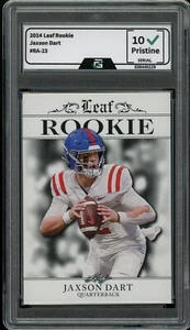 Jaxson Dart 2024 Leaf Rookie Graded 10 Rookie Card RC Ole Miss/Giants - Picture 1 of 2