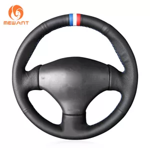Cubierta de volante MEWANT Stitch cuero PU para Peugeot 206 2003 206 CC 2005 - Imagen 1 de 9