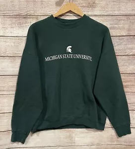 Vintage 90s Michigan State Spartans Sweatshirt Mens XL Crewneck - Picture 1 of 4