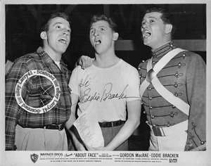 AUTOGRAFIADO Eddie Bracken FIRMADO todavía 1952 SOBRE LA CARA Gordon MacRae Dick Wesson - Imagen 1 de 2