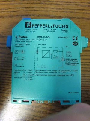 PEPPERL FUCHS KFD2-CI-S-Ex SWITCH AMPLIFIER K SERIES P/N 41100 - Image 1 of 4