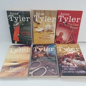 Anne Tyler 6 book bundleThe Amateur Marriage Clock Winder Tin Can Tree Earthly - Picture 1 of 12
