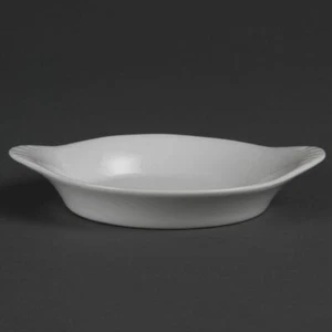 6X Olympia Whiteware Round Eared Dishes 156X126Mm White Porcelain Serving - Picture 1 of 5