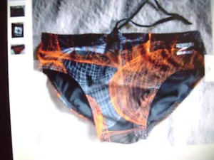 VERY RARE, NOS SPEEDO, "ENDURANCE PLUSE" SIZE 30", IN ORANGE, W/ DRAW STRING - Picture 1 of 4