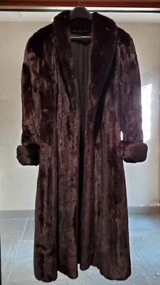 IMPRESIONANTE Abrigo Visón Genuino con Monograma de la Era Art Deco Hecho a Medida Foto 1 de 4