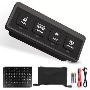 4Gang Wireless Switch Panel Circuit Control Box For LED Light Bar 12/24V Marine - Picture 1 of 15