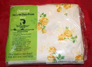 Vintage neu offenes Paket Dan River "Dantrel" Twin Spannbettlaken - Bild 1 von 4