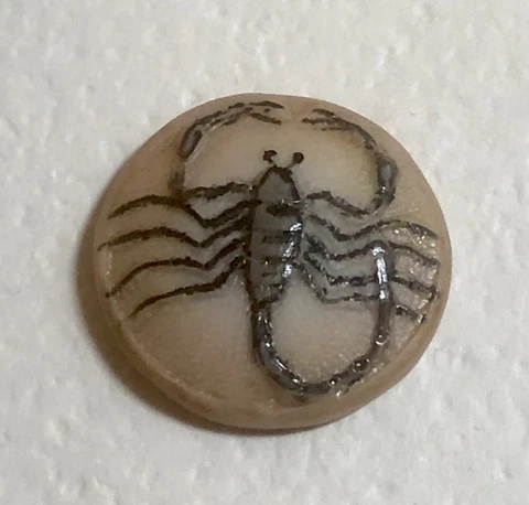 Scorpion Porcelain Ceramic Button Cover