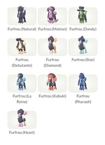 Pokémon Shiny Furfrou Trims GO - Picture 1 of 10