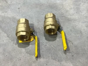 ( 2 Pack ) Milwaukee Valve  1-1/2" Full Port NPT LF Brass Ball Valve 600 WOG - Picture 1 of 6