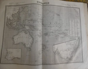 Carte oceanie ATLAS classique universeI Univers monin Aubree 1837 - Foto 1 di 1