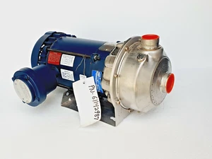 Stainless Steel Centrifugal Pump With Leeson 2 HP Motor A6T34XC29C # NEW - Picture 1 of 9