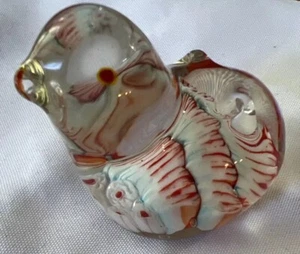 Art Glass Millefiori Clear Small Bird Chick Paperweight Figurine - Picture 1 of 5