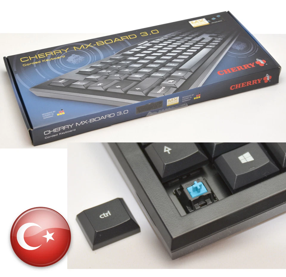 MECHANISCHE CHERRY TASTATUR G80 MX-BOARD 3.0 MX 3850 USB TÜRKISCH TUERK SCHWARZ - Bild 1 von 1