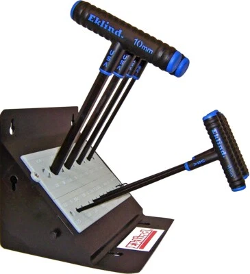 Eklind T Handle Hex Ball End Wrench Set 64811 Metric 10pc 2-10mm 9" Arm w Stand - Image 1 of 4