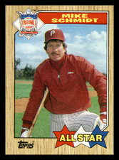 1987 Topps Mike Schmidt HOF All-Star Philadelphia Phillies #597 NM-MINT