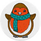 'Robin In Scarf' Button Pin Badges (BB036824)