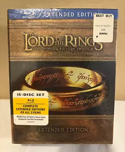 LORD OF THE RINGS TRILOGY EXTENDED (26 HRS) EDITION 2011 BLU-RAY FACTORY SEALED - Picture 1 of 5