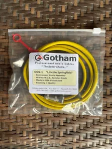 Lincoln Springfield Instrument Cable Assemblies 06 Ft Yellow NOS - Picture 1 of 3