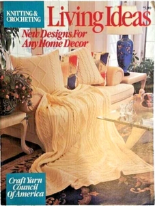 Knitting & Crocheting Living Ideas New Designs For Any Home Decor Pattern Book - Picture 1 of 2