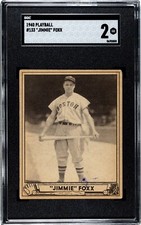1940 Play Ball #133 Jimmie FOXX (HOF) Boston Red Sox - SGC 2 GD Awesome Card