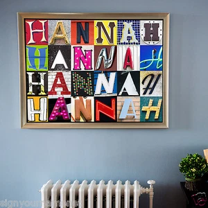 Póster personalizado (GRANDE-20""X30") con CUALQUIER NOMBRE en letras de letreros - Imagen 1 de 2
