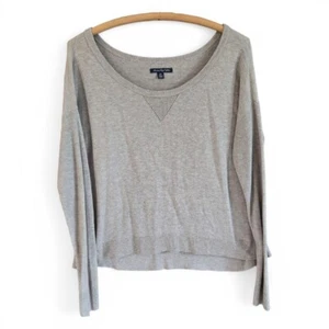 American Eagle Outfitters Womens Heather Gray Knit Sweater Lightweight Medium - Picture 1 of 6