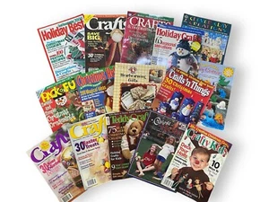 Lot of 15 Mixed Arts And Crafts Magazine Design Craft Fashion Projects Tutorials - Picture 1 of 3