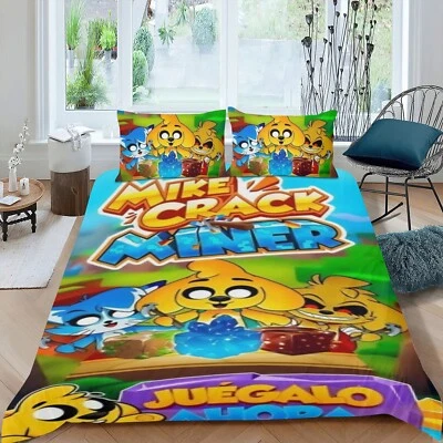 3Pcs Bedding Sets Mikecrack Miner Duvet Cover Sets All Season Lightweight - Image 1 of 4