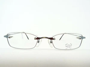 Ausgefallene Bohrbrille leichte Brillenfassung randlos Farbe silber grau Gr. M - Bild 1 von 5