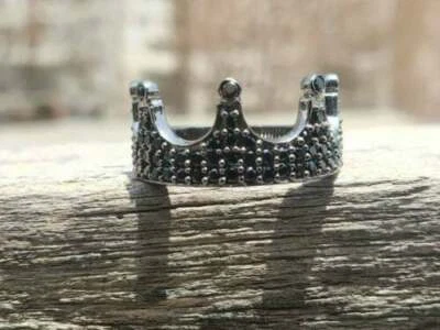 Anillo clásico de circonita cúbica negra de 1,5 quilates para hombre 14 k negro enchapado en rodio plateado Foto 1 de 4