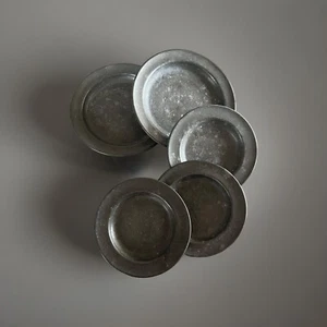 5 Antique Child’s Pewter Dishes - Picture 1 of 3