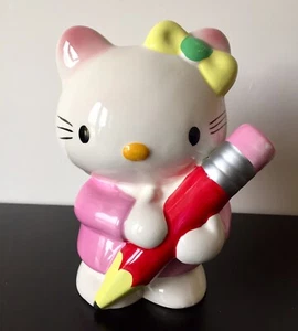 Hello Kitty Money Box Ceramic Figurine Display Cute Coin Bank - Picture 1 of 12