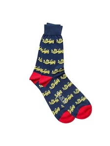 Thomas Pink London British Lions Grabiniok marineblaue & rote Herrensocken S/M neu mit Etikett - Bild 1 von 3