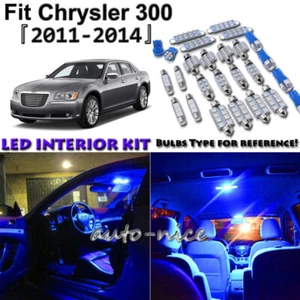 12x Blue LED Interior Lights Package Kit For 2011 2012 2013 2014 Chrysler 300 - Picture 1 of 10